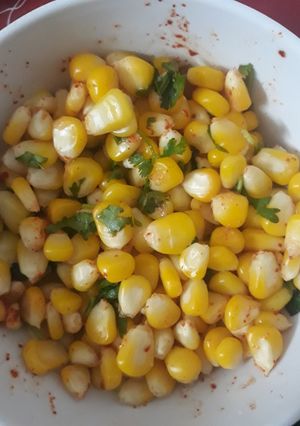 A picture of Corn chaat.