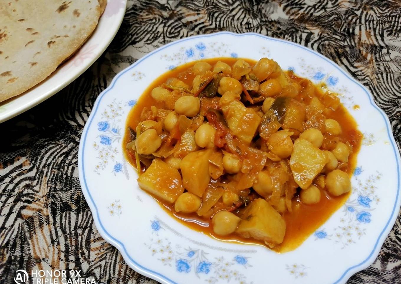 -potato and chickpea roast
