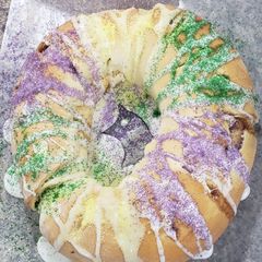 A picture of Mardi Gras King Cake. Southern Louisiana Style.