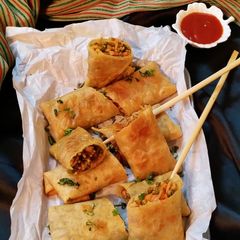 A picture of Crispy Spring Rolls.