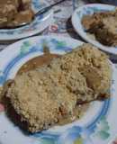 Bolo de bolacha com manteiga e cappuccino