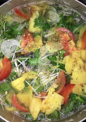 Hình của món Canh chua cá bánh lái.
