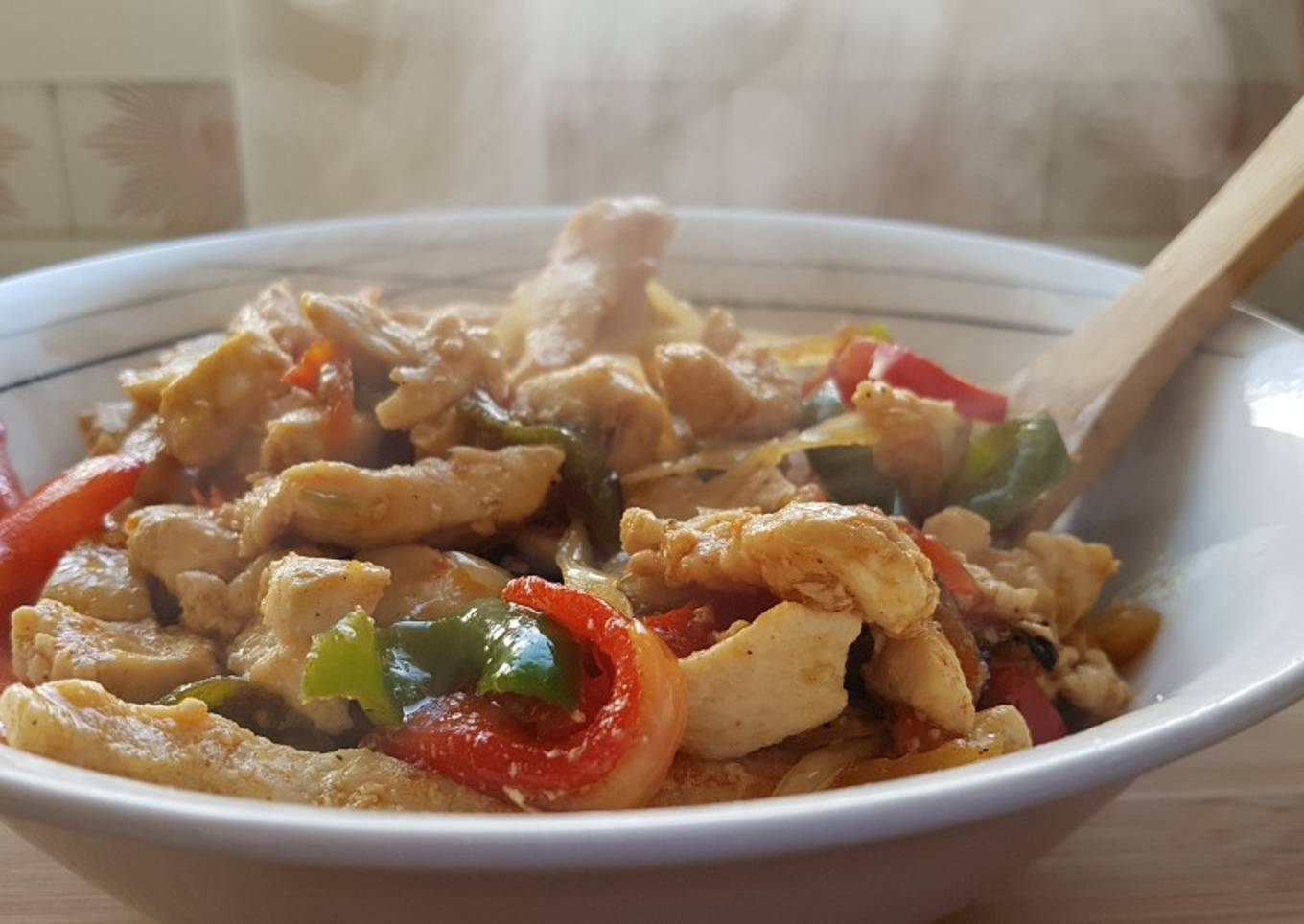 Fajitas de pollo especiadas