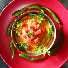 A picture of Tomato cabbage bharta.