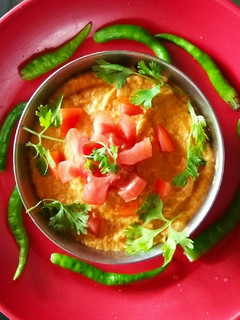 A picture of Tomato cabbage bharta.