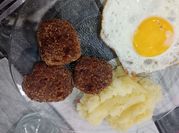 Una foto de carne picada pollo