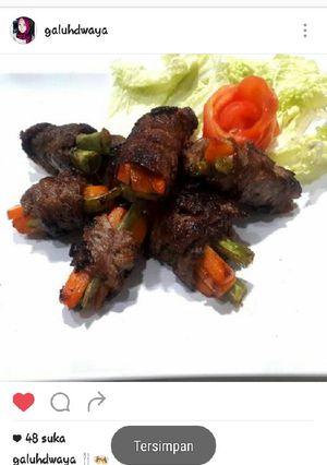 Foto resep Bistik gulung daging