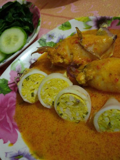 Foto resep Cumi isi Tahu Telur bumbu Kalio