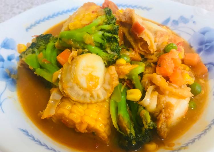 Tumis Brokoli jagung scallop