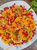 Ensalada de naranja granada y menta