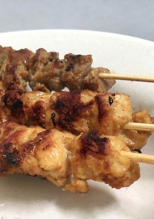 Foto resep Sate Ayam & Sapi Teflon Praktis { Diet Keto / DEBM }