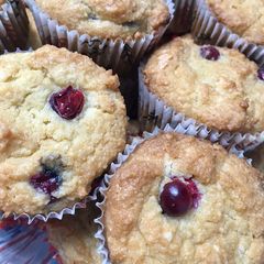 A picture of Keto friendly Cranberry muffins.