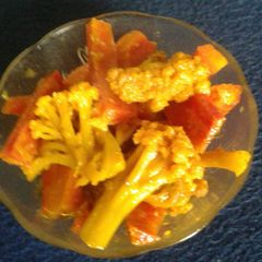 Carrot and cauliflower pickle with jaggery flavour A picture of Carrot and cauliflower pickle with jaggery flavour.