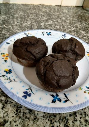 Una foto de Muffins de algarroba y frutos del bosque light 65 cal