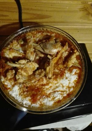 Una foto de Guiso de arroz con pollo