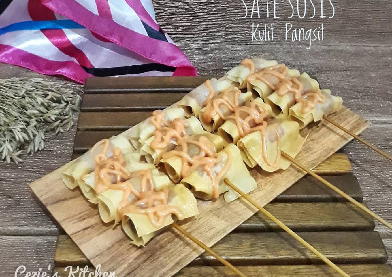 Sate sosis kulit pangsit
