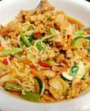 Ramén con Carne & vegetales al Wok