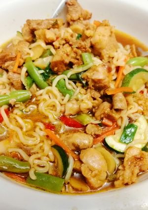 Una foto de Ramén con Carne & vegetales al Wok