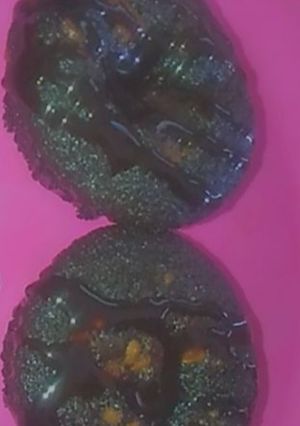 A picture of Chocolate lava muffins without sugar-baked.