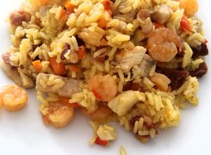 Una foto de Arroz con caramones