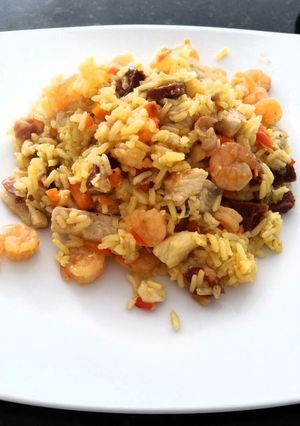 Una foto de Arroz con caramones