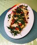 Fenchel-Birnen-Salat mit gebratenem Bauchspeck