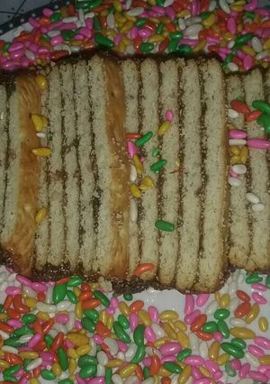 A picture of No bake marie biscuitcake.