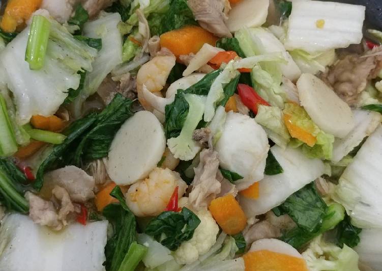 Resep Capcay seafood warna warni, Bisa Manjain Lidah