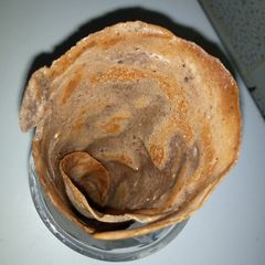 A picture of Home made Choco ice cream cone🍦.