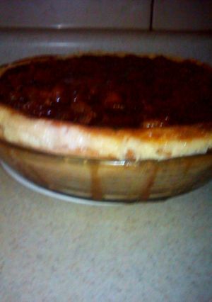 Una foto de Pay de queso con camote