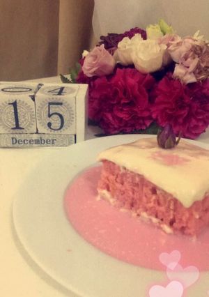 صورة لوصفة كيك الفراولة 🍓