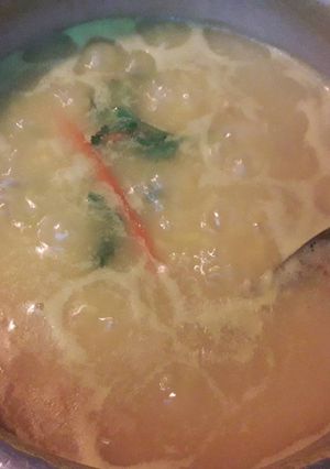 A picture of Rice soup.