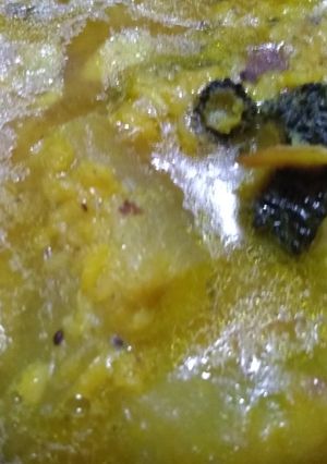 A picture of Bitter gourd dal.