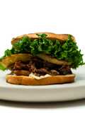 Slow Roasted Pork Belly and Green Tomato BLT with Lemon Aioli