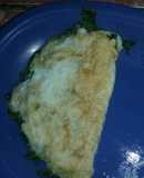 Omelette de claras con espinaca