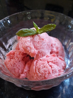 Una foto de Helado de Frutillas