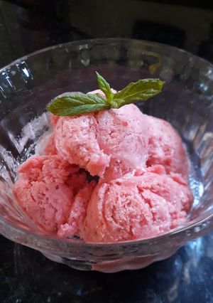 Una foto de Helado de Frutillas