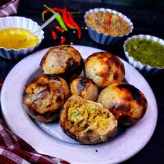 Bihari Litti Chokha & Chutney A picture of Bihari Litti Chokha & Chutney.