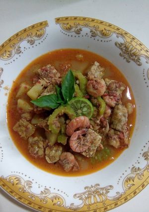 Foto resep Tumis paria udang