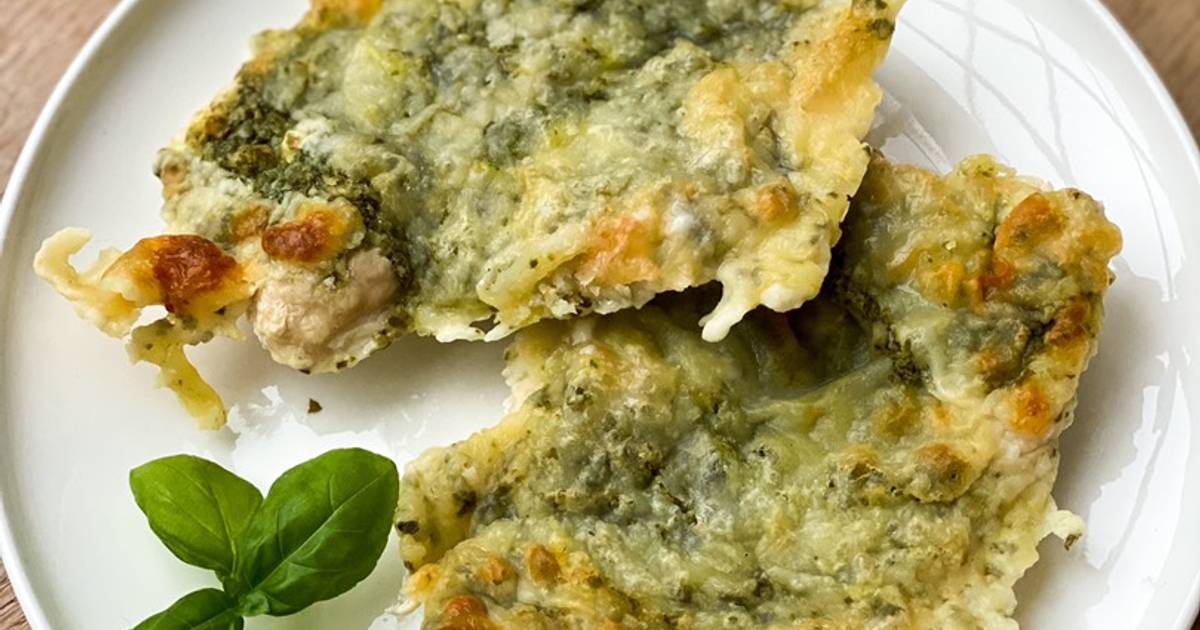 Escalope de poulet grillée au pesto maison et mozzarella de Nikita