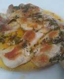 Churrasco de pollo en salsa chimichurri