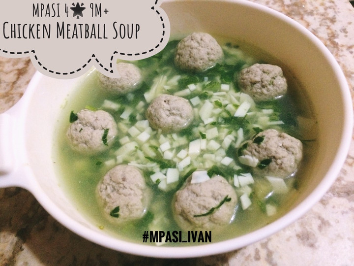 Cara Bikin MPASI 4🌟 --- Chicken Meatball Soup (9M+) Murah