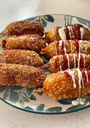 รูปของ Korean corn dog คอร์นดอกเกาหลี