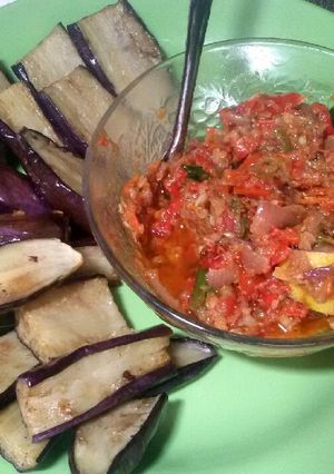 Foto resep Sambal terasi lalap terong