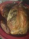 Pollo vestido en Pesto y bañado en Cola