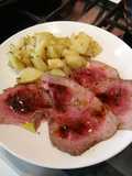 Roast beef cotto in pentola