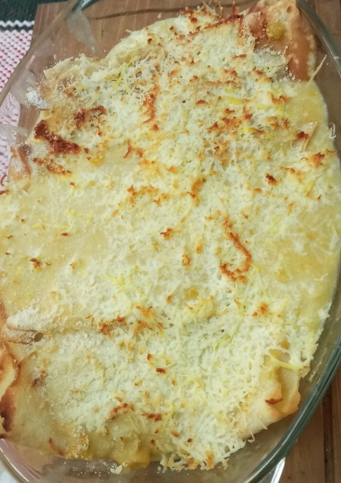 Una foto de Crepes rellenos con crema de jojoto