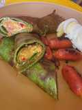 Panqueques de espinacas a la mediterránea grez
