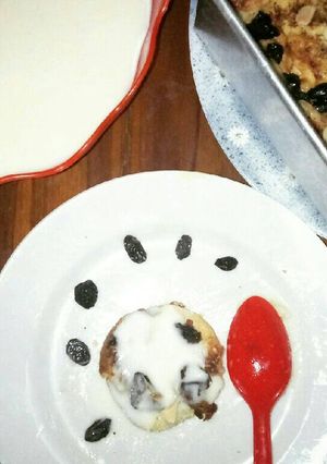 Foto resep Puding Roti Saus Vanila