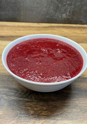 Une photo de Coulis de framboises